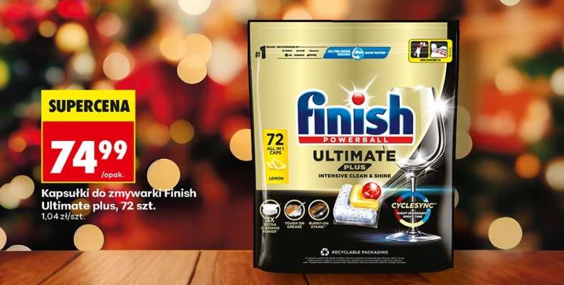Kapsułki do zmywarki Finish Ultimate Plus, 72 szt.