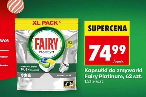 Kapsułki do zmywarki Fairy Platinum, 62 szt.