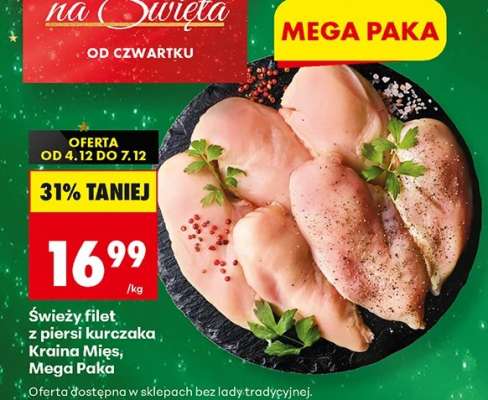 Świeży filet z piersi kurczaka Kraina Mięs, Mega Paka