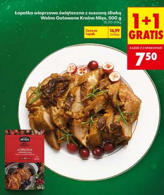 Łopatka wieprzowa świąteczna z suszoną śliwka Wolno Gotowane Kraina Mięs , 500 g