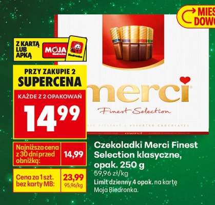 Czekoladki Merci Finest Selection klasyczne, opak. 250 g