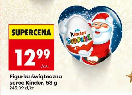 Figurka świąteczna serce Kinder, 53 g