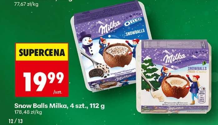 Snow Balls Milka, 4 szt., 112 g