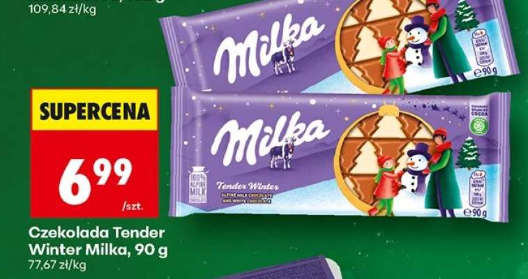 Czekolada Tender Winter Milka, 90 g