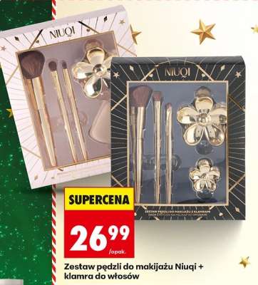 Zestaw pędzli do makijażu Niuqi + klamra do włosów