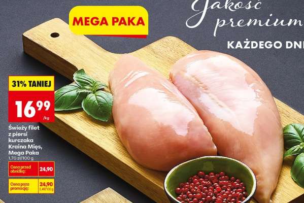 Świeży filet z piersi kurczaka Kraina Mięs, Mega Paka