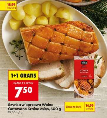 Szynka wieprzowa Wolno Gotowane Kraina Mięs 500 g