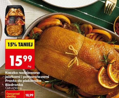 Kaczka nadziewana jabłkami i pomarańczami Prosto do piekarnika Biedronka