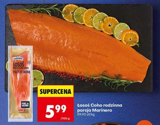 Łosoś Coho rodzinna porcja Marinero