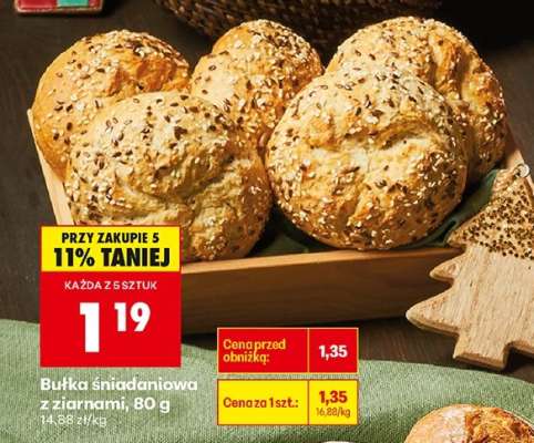 bułka sniadaniowa z ziarnami , 80 g