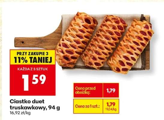 Ciastko duet truskawkowy 94 g