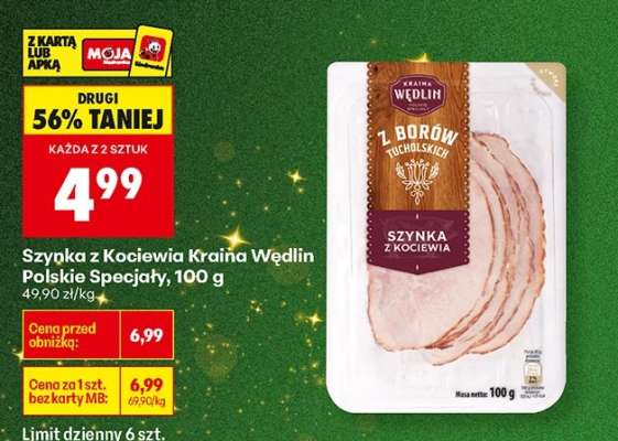 Szynka z Kociewia Kraina Wędlin Polskie Specjały, 100 g