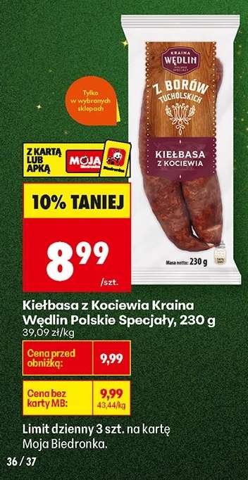 Kiełbasa z Kociewia Kraina Wędlin Polskie Specjały, 230 g