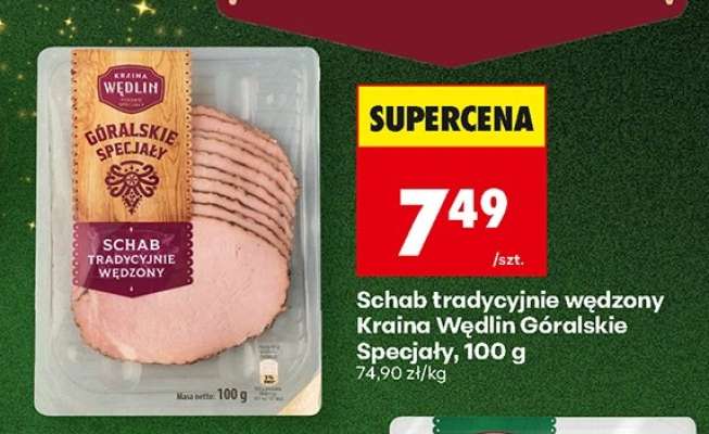 Schab tradycyjnie wędzony Kraina Wędlin Góralskie Specjały, 100 g