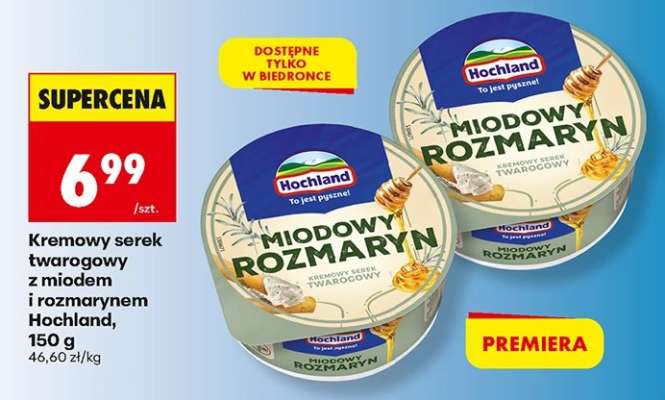Kremowy serek twarogowy z miodem i rozmarynem Hochland, 150 g