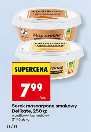 Serek mascarpone smakowy Delikate, 250 g