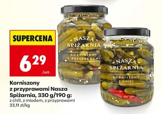 Korniszony z przyprawami Nasza Spiżarnia, 330 g/190 g