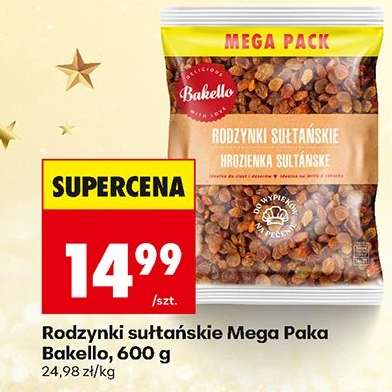 Rodzynki sułtańskie Mega Paka Bakello, 600 g