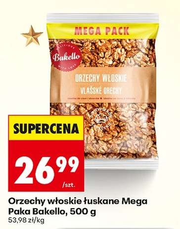 Orzechy włoskie łuskane Mega Paka Bakello, 500 g