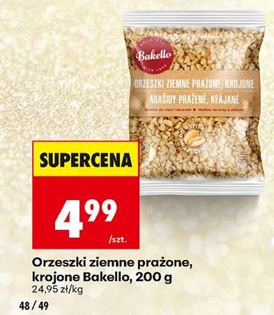 Orzeszki ziemne prażone, krojone Bakello, 200 g