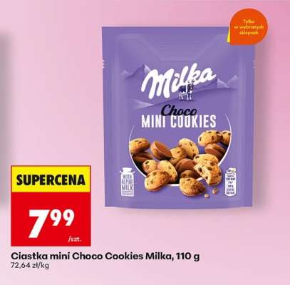 Ciastka mini Choco Cookies Milka, 110 g