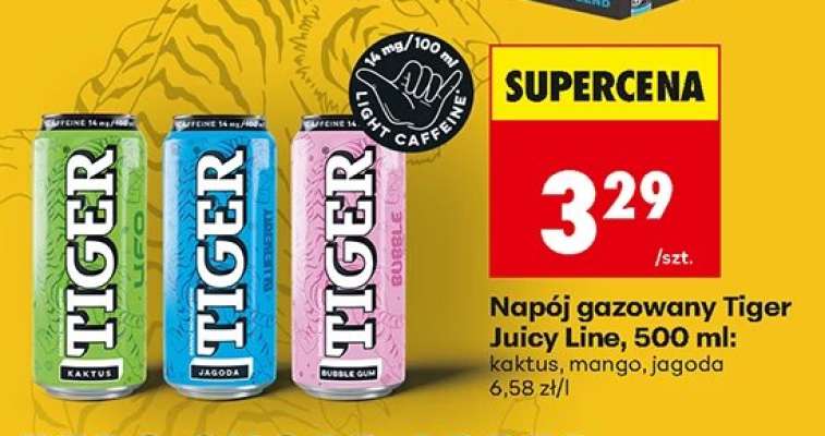 Napój gazowany Tiger Juicy Line, 500 ml