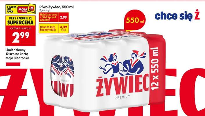 Piwo Żywiec, 550 ml