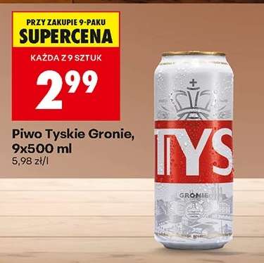 Piwo Tyskie Gronie, 9x500 ml