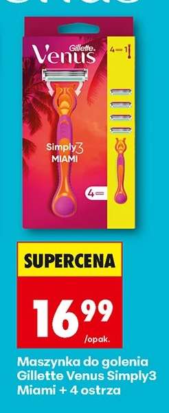 Maszynka do golenia Gillette Venus Simply3 Miami + 4 ostrza