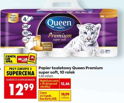 Papier toaletowy Queen Premium super soft, 10 rolek