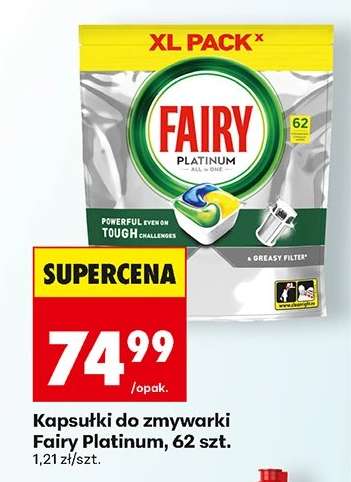 Kapsułki do zmywarki Fairy Platinum, 62 szt.