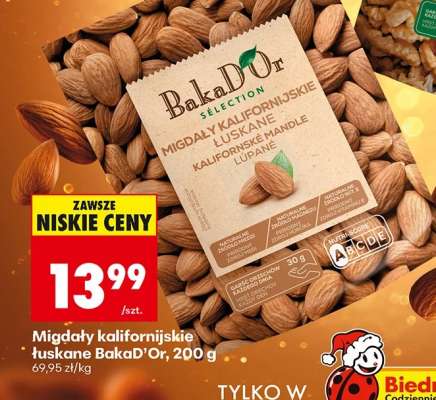 Migdały kalifornijskie łuskane BakaD’Or, 200 g