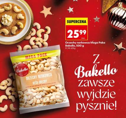 Orzechy nerkowca Mega Paka Bakello, 500 g
