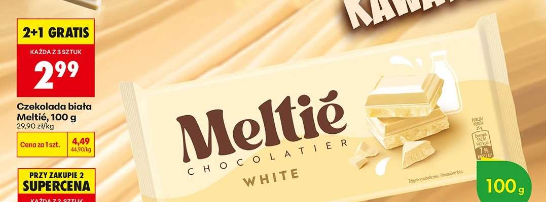 Czekolada biała Meltié, 100 g