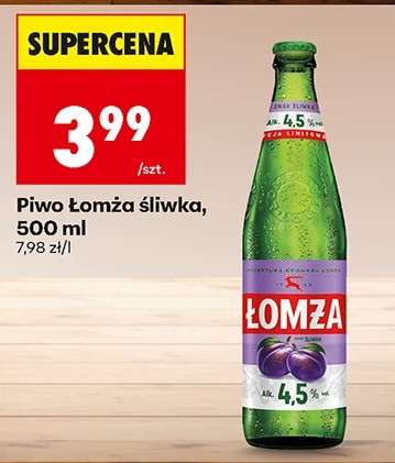 Piwo Łomża śliwka, 500 ml