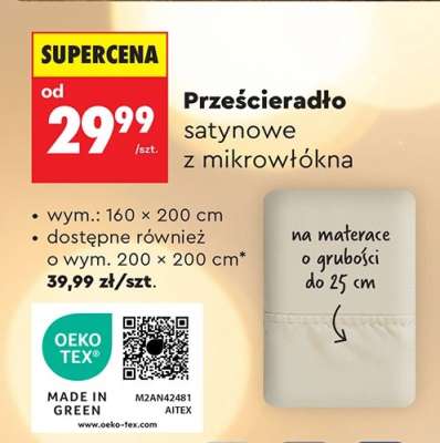 Prześcieradło satynowe z mikrowłókna