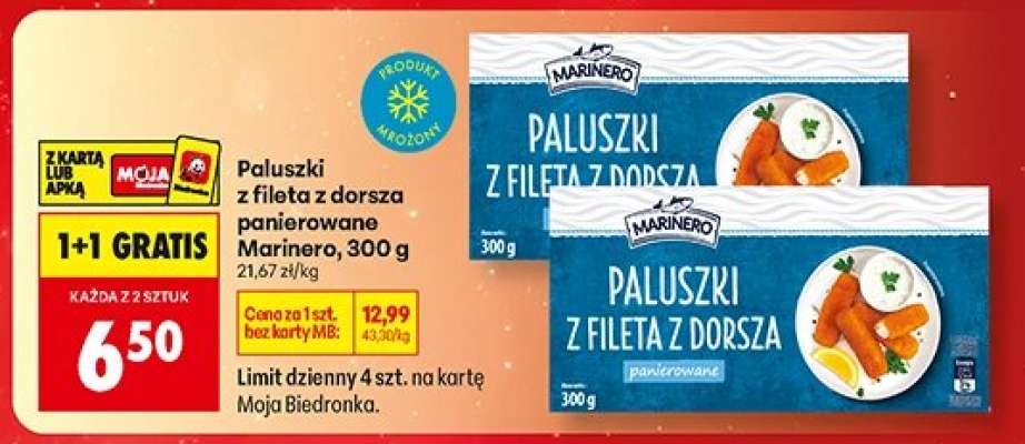 Paluszki z fileta z dorsza panierowane Marinero , 300 g