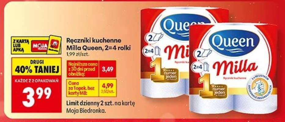 Ręczniki kuchenne Milla Queen , 2-4 rolki