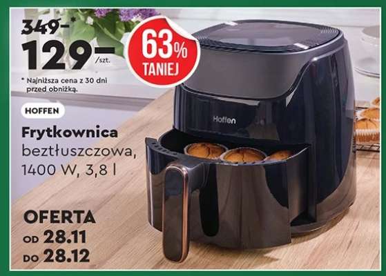 Frytkownica beztłuszczowa, 1400 W, 3,8 l