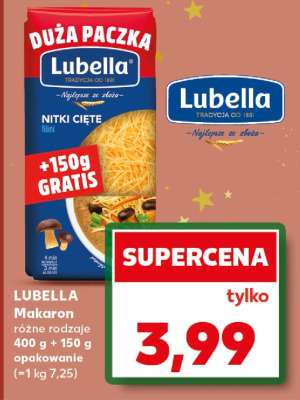 LUBELLA Makaron różne rodzaje 400 g + 150 g opakowanie