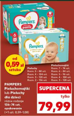 PAMPERS Pieluchomajtki lub Pieluchy dla dzieci