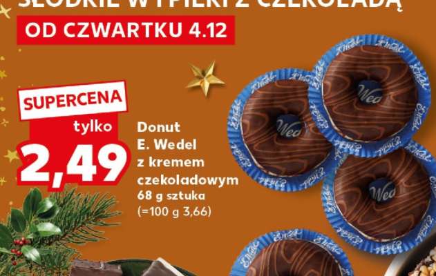 Donut E. Wedel z kremem czekoladowym