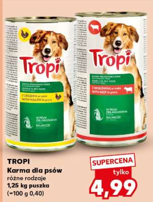TROPI Karma dla psów różne rodzaje