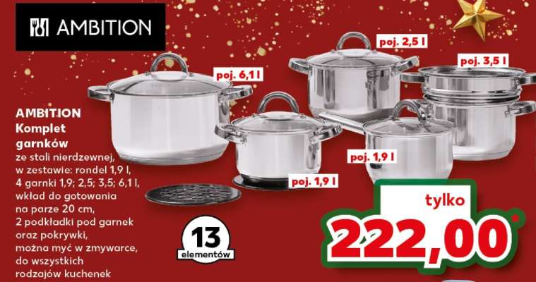 AMBITIOIN Komplet garnków