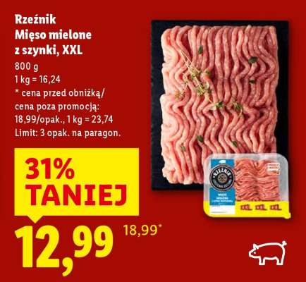 RZEŹNIK Mięso mielone z szynki, XXL
