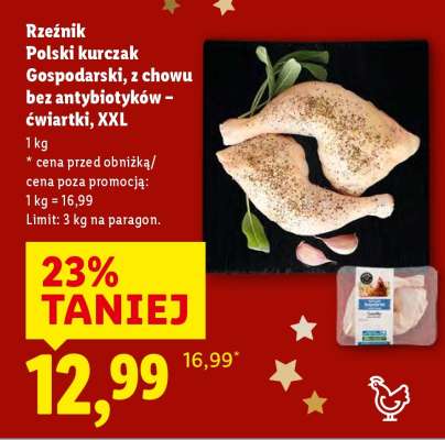 Rzeźnik Polski kurczak gospodarski z chowu bez antybiotyków – ćwiartki, XXL