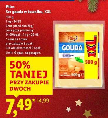 PILOS Ser gouda w kawałku, XXL
