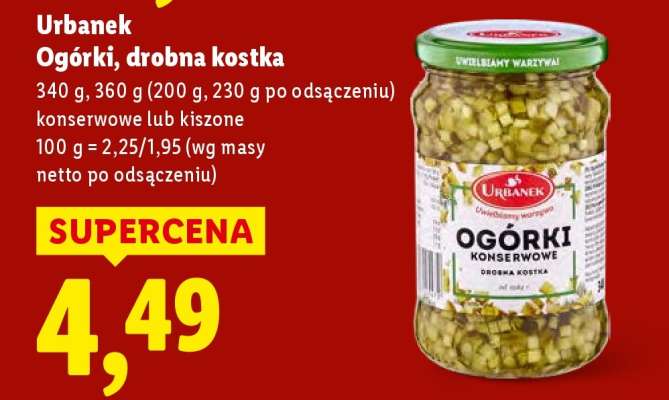 Urbanek Ogórki, drobna kostka