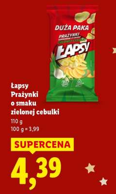 ŁAPSY Prażynki o smaku zielonej cebulki