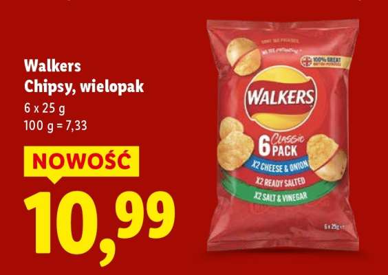 Walkers Chipsy, wielopak